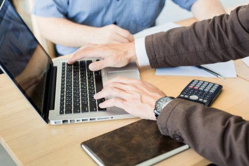 people doing business